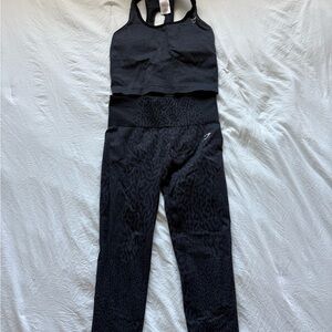 Gymshark Black Leggings and Top Set